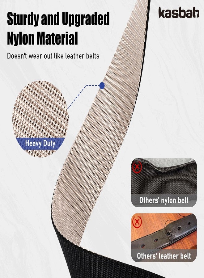 KASBAH Reversible Nylon Ratchet Belt for Men,Adjustable No-Hole Design for Casual, Golf, Jeans & Pants Durable Web Belt for Men (26-44 Inches) - Image 3
